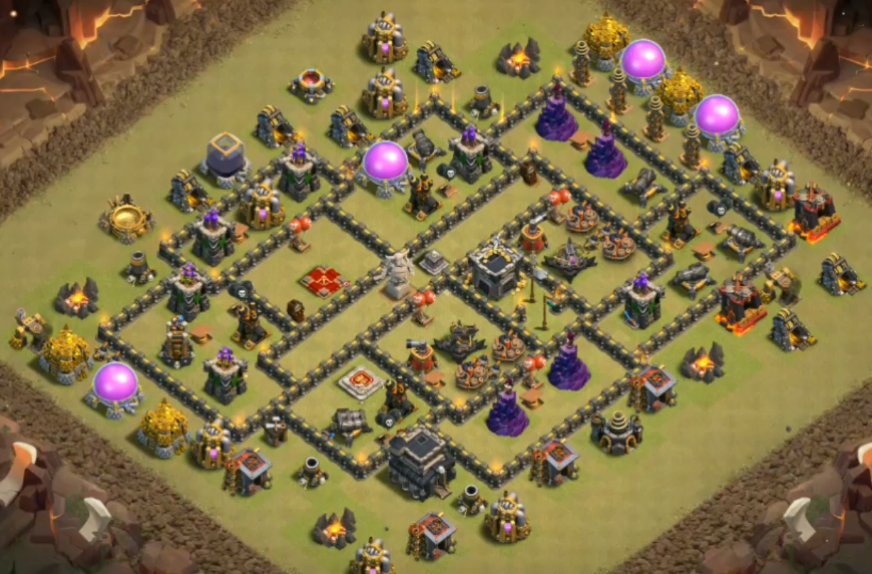 how to 3 star th9 war base link
