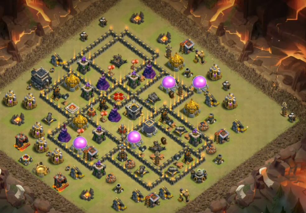 Clash of Clans Th9 War Base Layout Designs.