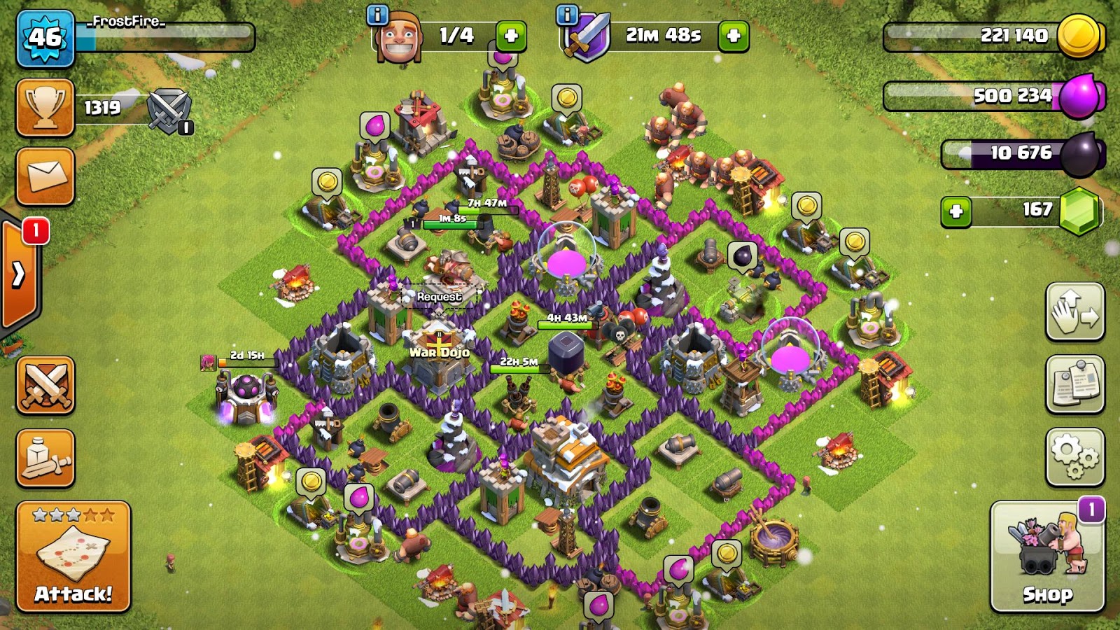 Clash of Clans Town Hall 7 Farming Base.