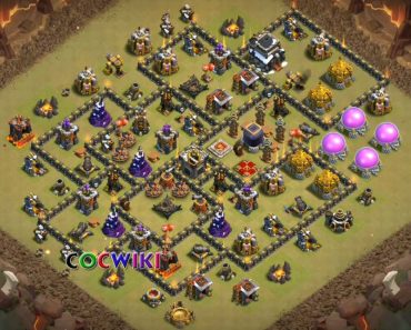 coc th9 base layout in the world