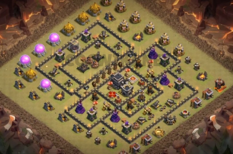 clash of clans th9 war layout link