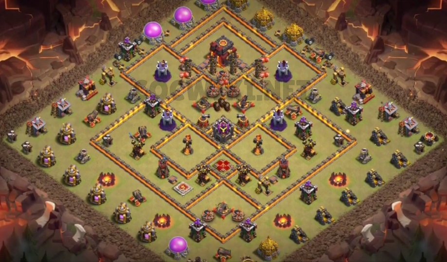 Clash of Clans Th10 War Base Link Anti Valkyrie.