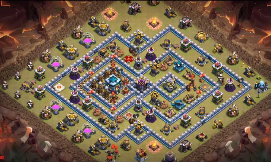 Clash of Clans Town Hall 13 War Base Links Anti 2 Stars.