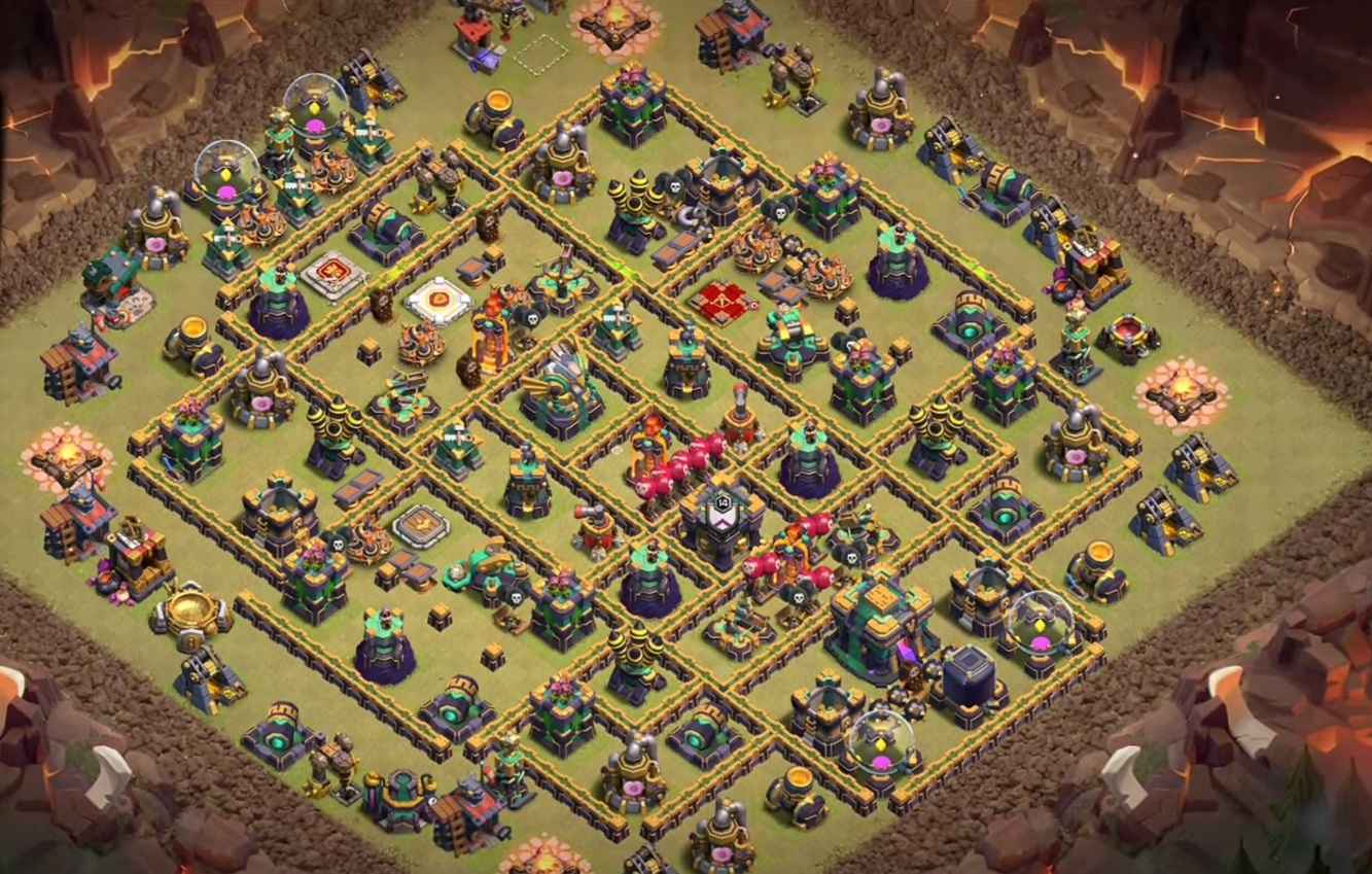 clash of clans town hall 14 war base design link