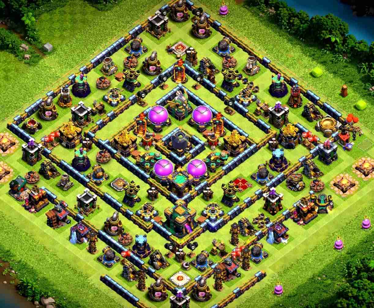 clash of clans town hall 14 farming base with link