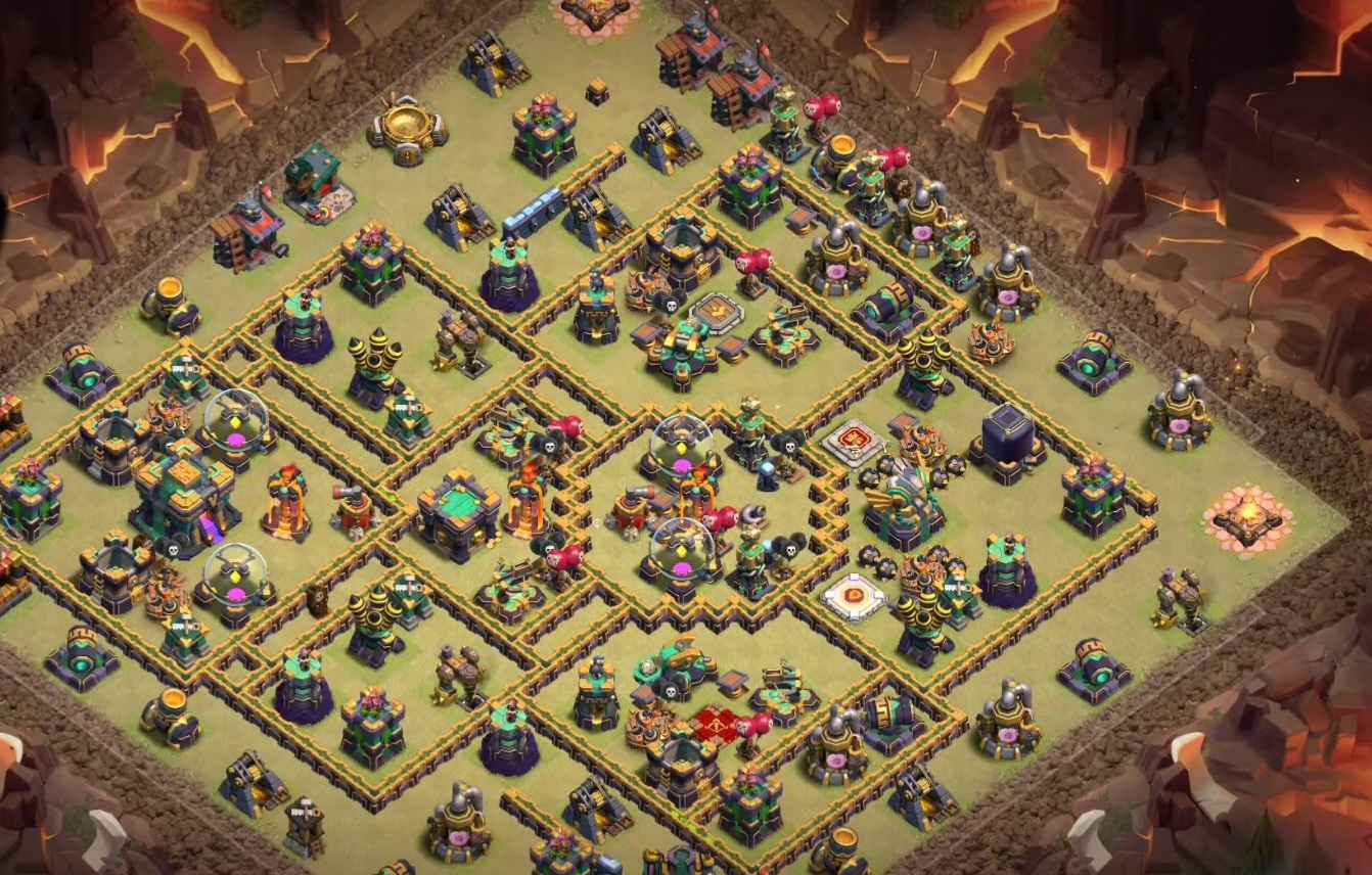 town hall 14 war base with link