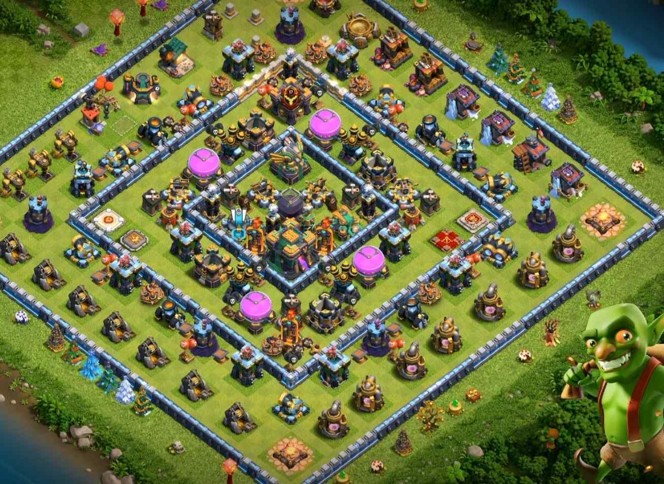 town hall 14 base layout link