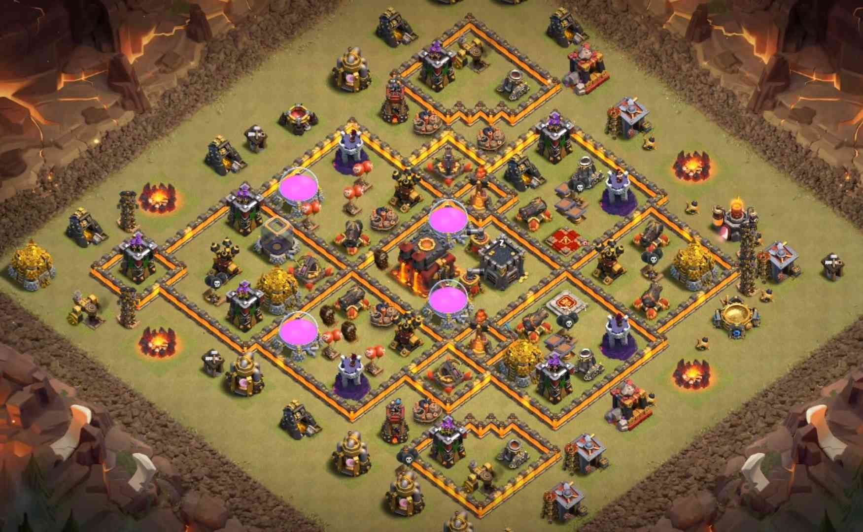 town hall 10 bases coc