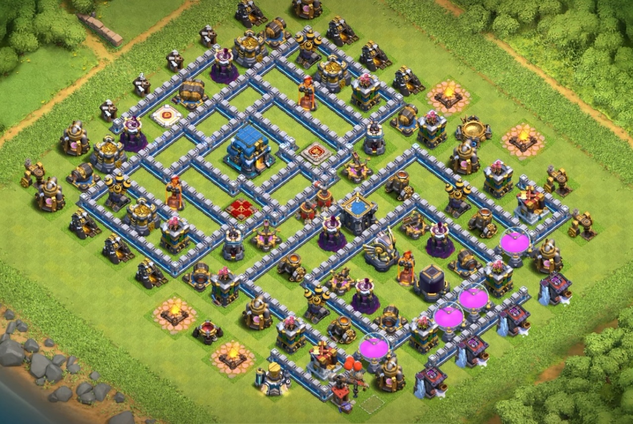 town hall 12 base layout and links