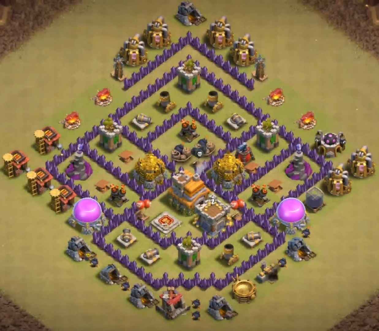 town hall 7 base layout and links