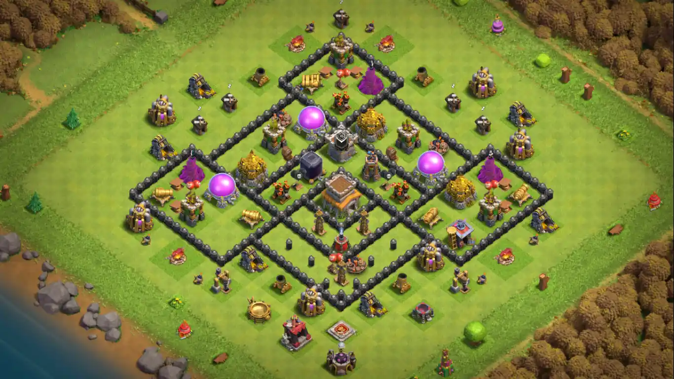 best town hall 8 farming base with link